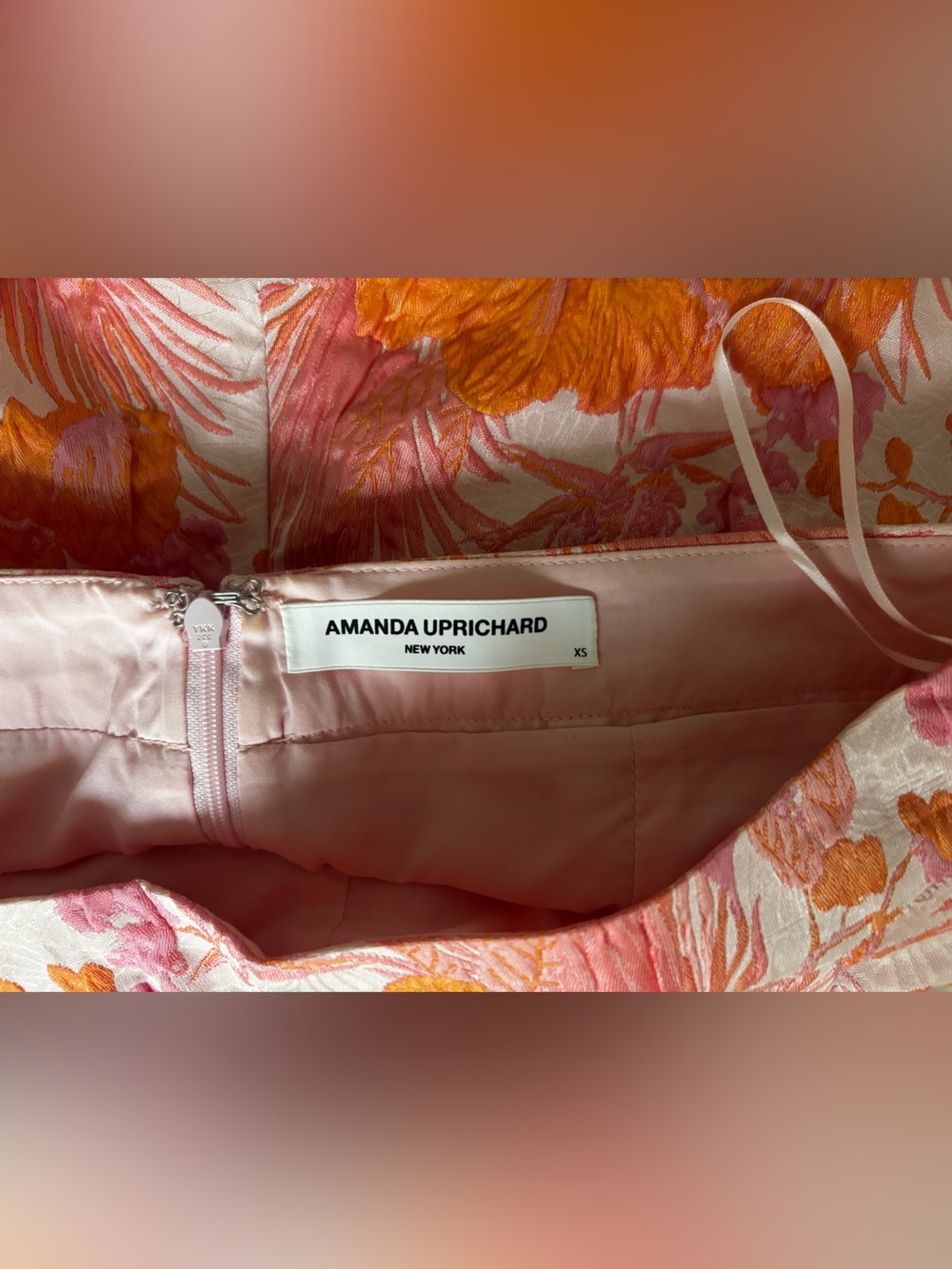 Amanda Uprichard Pink and Orange Floral Tank Top Set xs short/small top - Picture 7 of 11